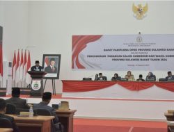 DPRD Sulbar Gelar Rapat Paripurna Istimewa Pengumuman Gubernur dan Wagub Hasil Pilkada 2024