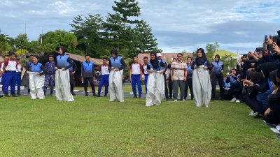 Gebyar Semangat Kemerdekaan, Polda Sulbar Gelar Lomba Tarik Tambang dan Balap Karung